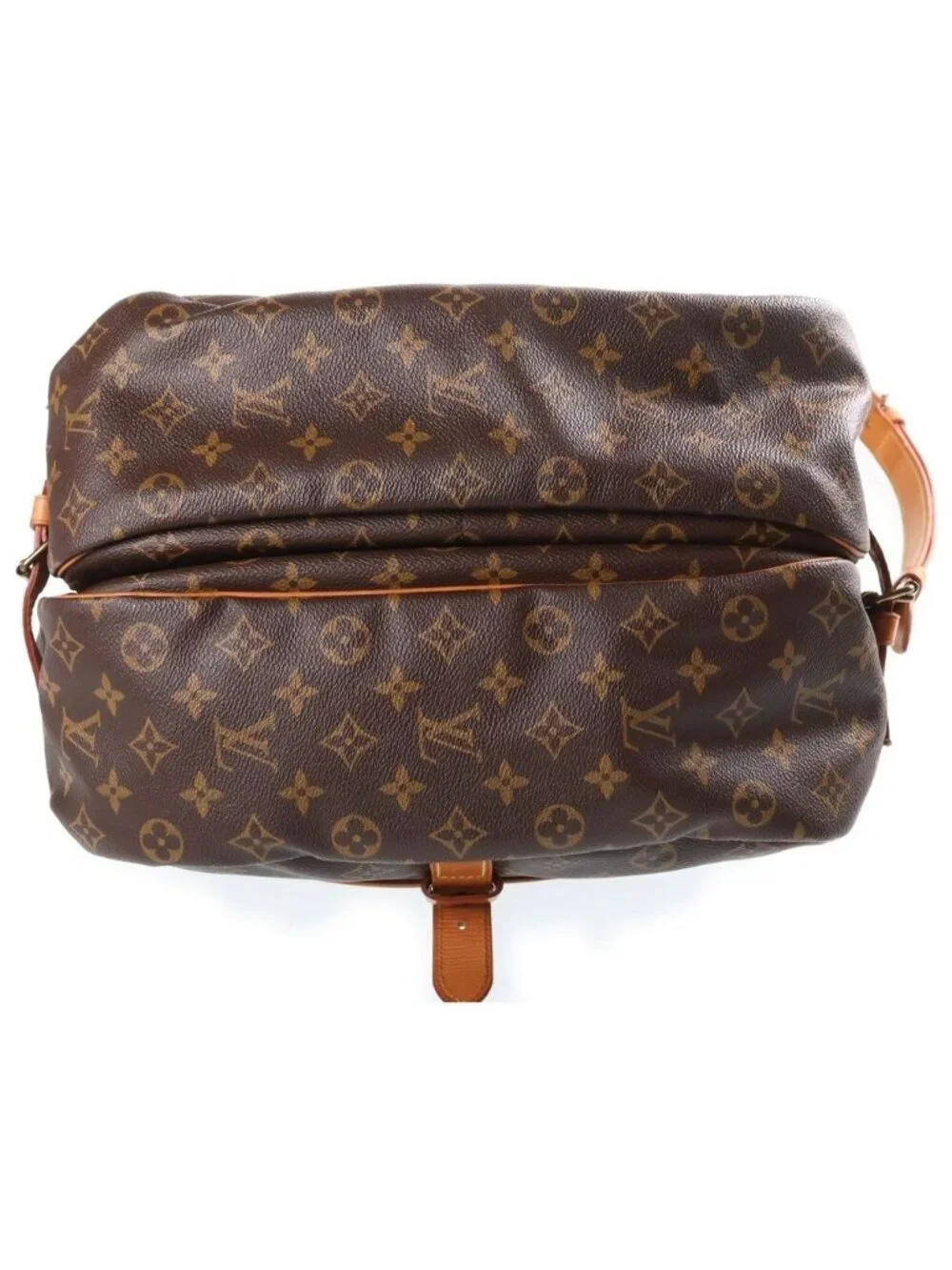 Louis Vuitton Monogram Saumur 35 Shoulder Bag Brown Leather
